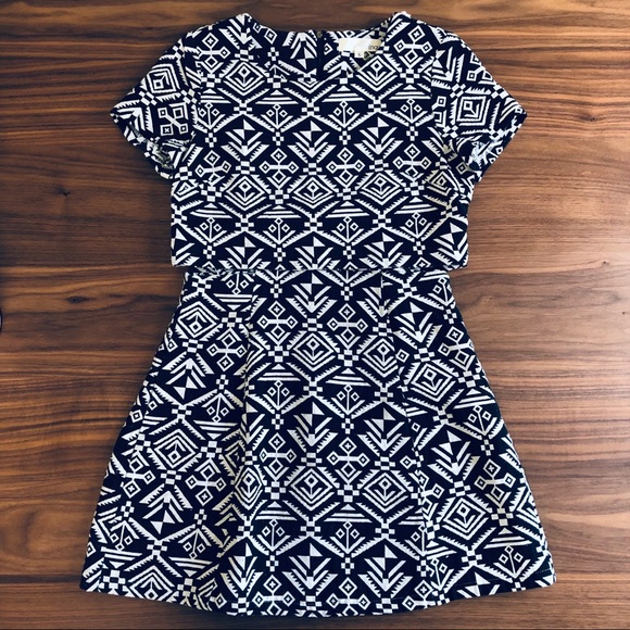 Aniina Boho Print Crop Top Side Cut Out Mini Dress - Picture 1 of 5